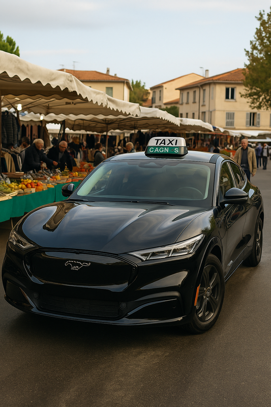 Taxi Cagnes Nicolas 🚖 Présent au marché du boulevard Kennedy à Cagnes-sur-Mer. Service de proximité 24/7 pour vos trajets quotidiens.