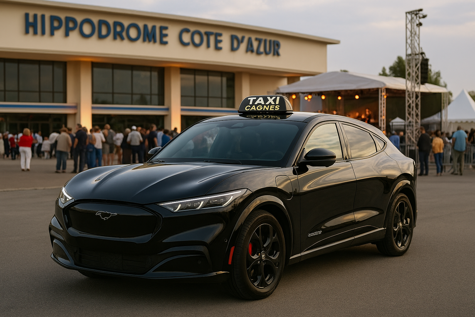 Taxi Cagnes Nicolas 🚖 Devant l’Hippodrome de la Côte d’Azur à Cagnes-sur-Mer. Confort, ponctualité et proximité assurés. Image